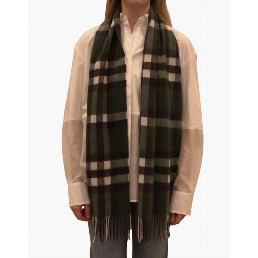 NEW CLIO APPAREL cashmere check scarves in green
